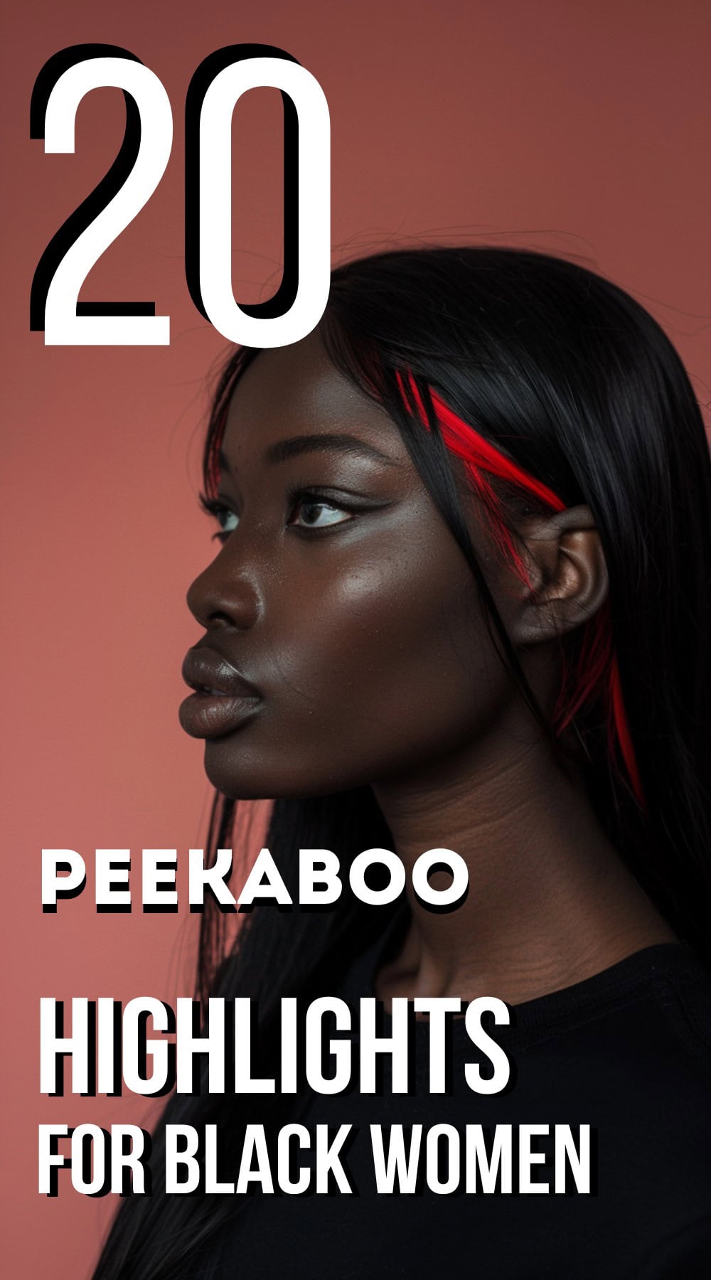 peekaboo highlights for black women pinterest poster