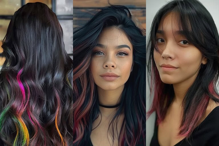 17 Peekaboo Highlights for Dark Hair Ideas: Unveil Your Inner Glam