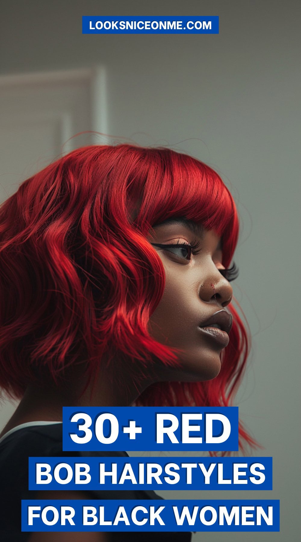 red bob hairstyles for black women pinterest poster