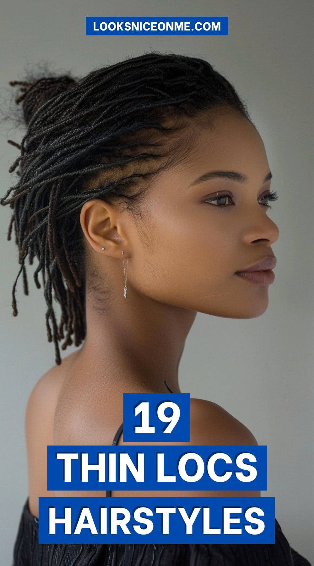 thin locs hairstyles pinterest poster