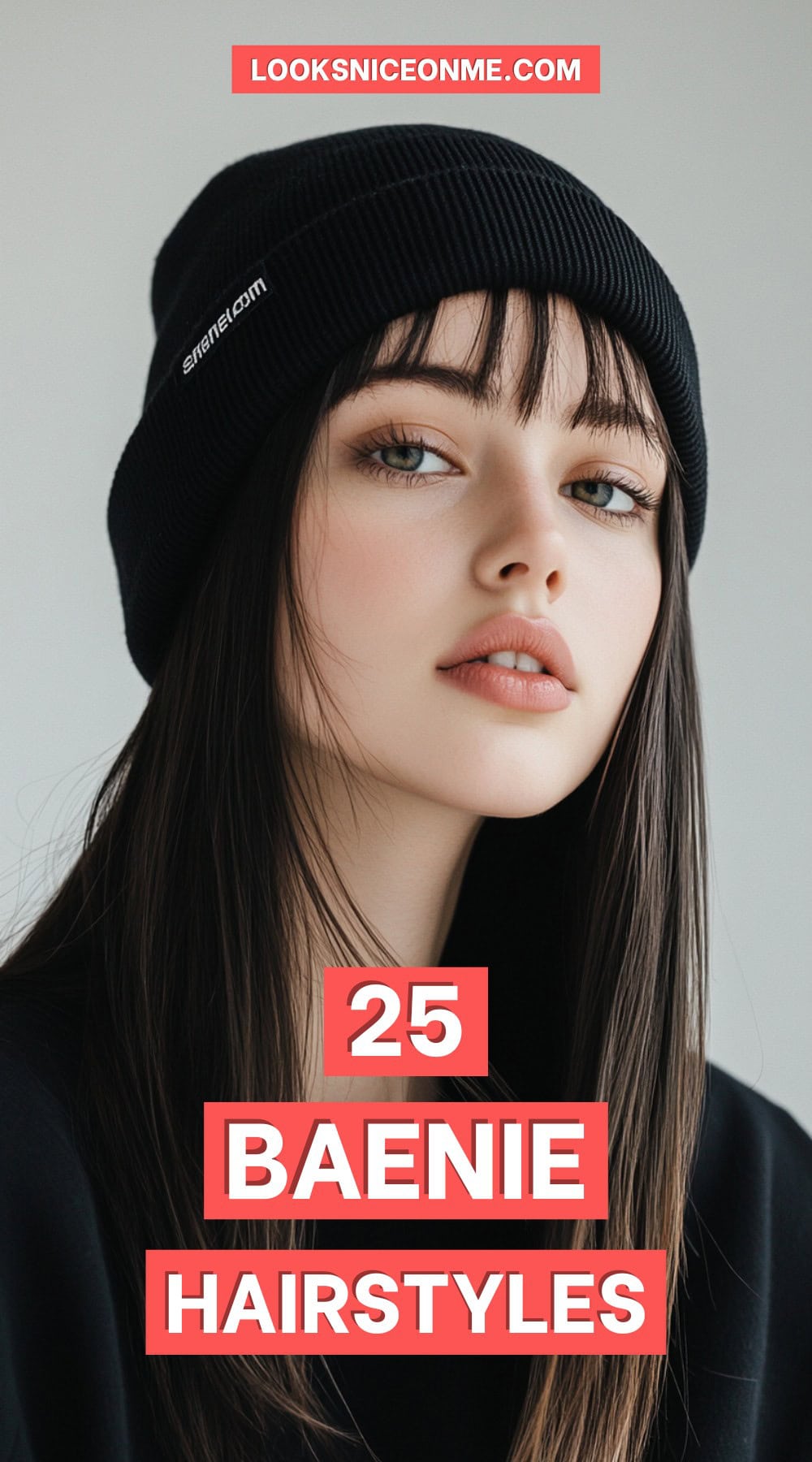 beanie hairstyles pinterest poster