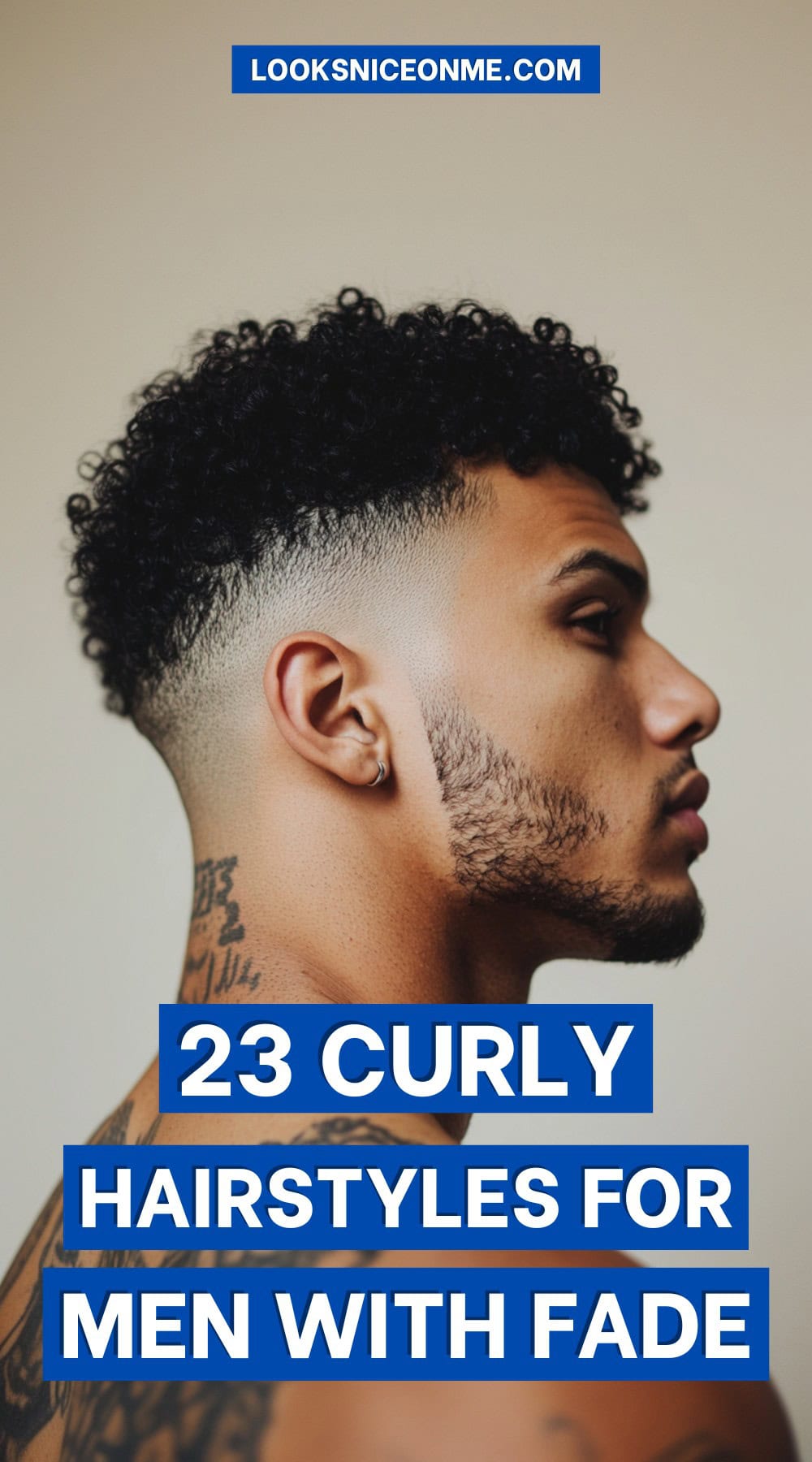 curly hairstyles men fade pinterest poster