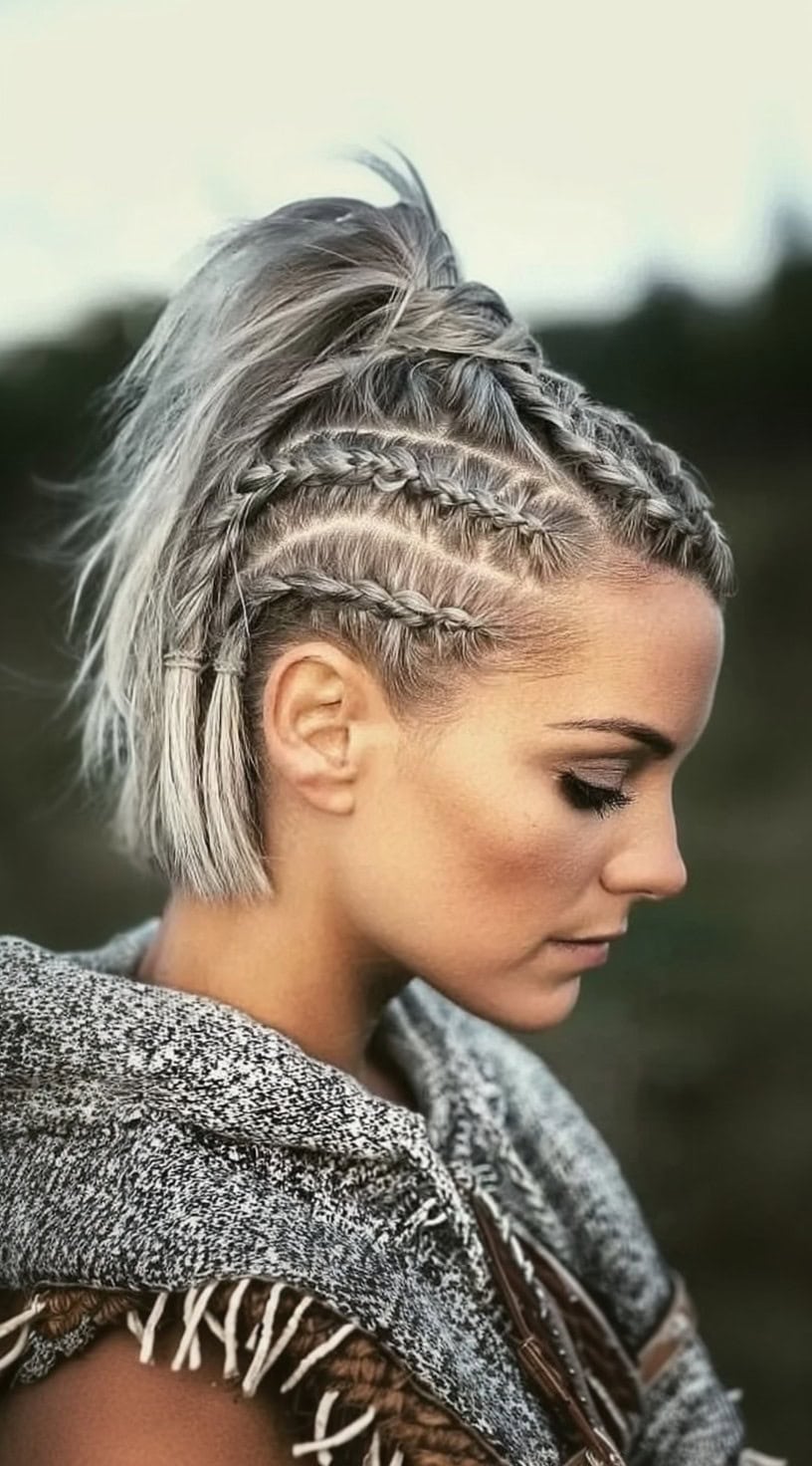 25 Viking Hairstyles for Women with Short Hair: Unleash Your Inner Warrior  This Halloween | LooksNiceOnMe, image size:816x1472