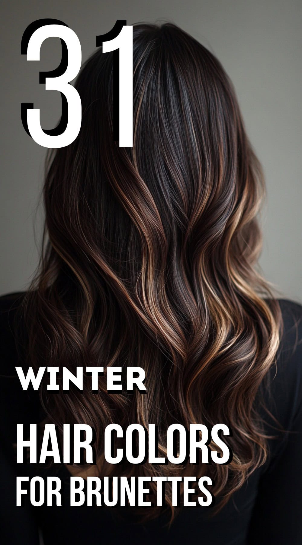 winter hair colors for brunettes pinterest poster