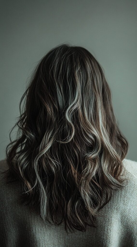 23 Chic Brown Hair with Silver Highlights Ideas: Fresh Hairstyles You ...
