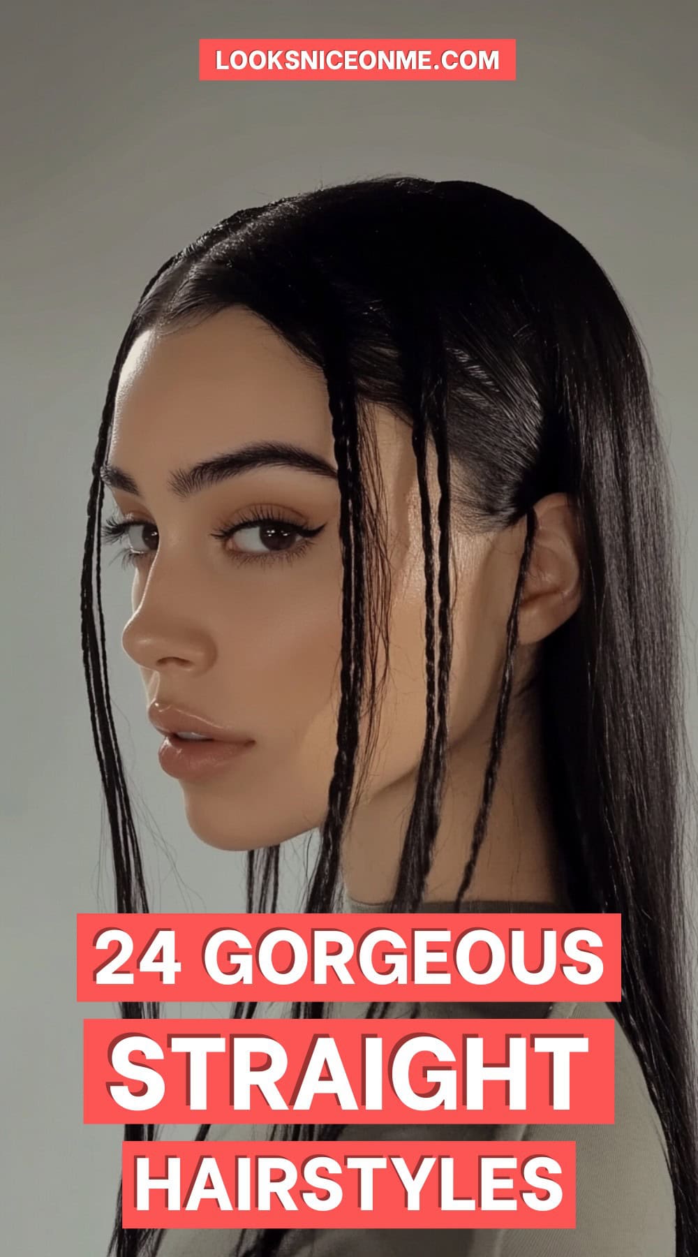 straight hairstyles pinterest poster