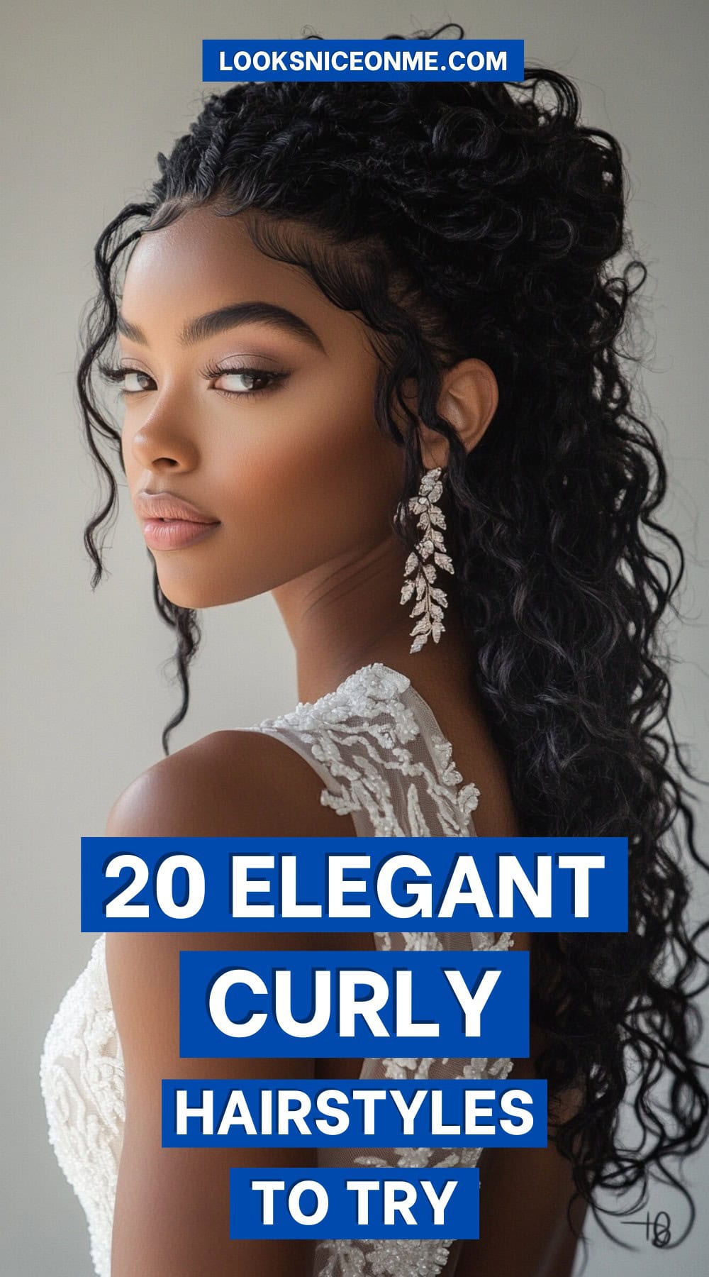 elegant curly hairstyles pinterest poster