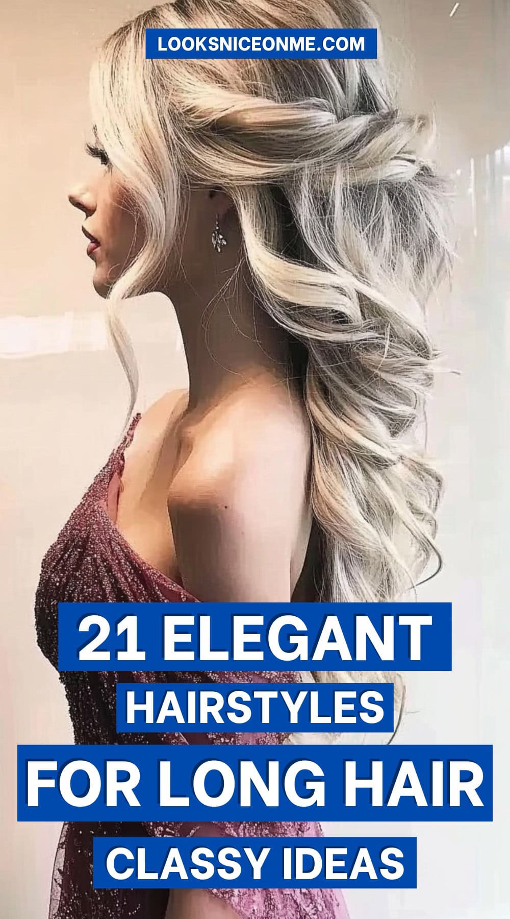 elegant hairstyles for long hair pinterest poster