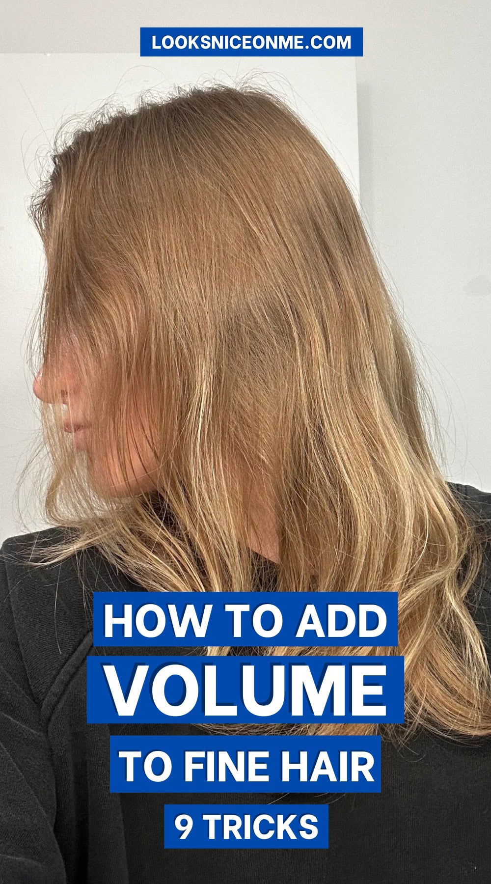 how to add volume to fine hair pinterest poster