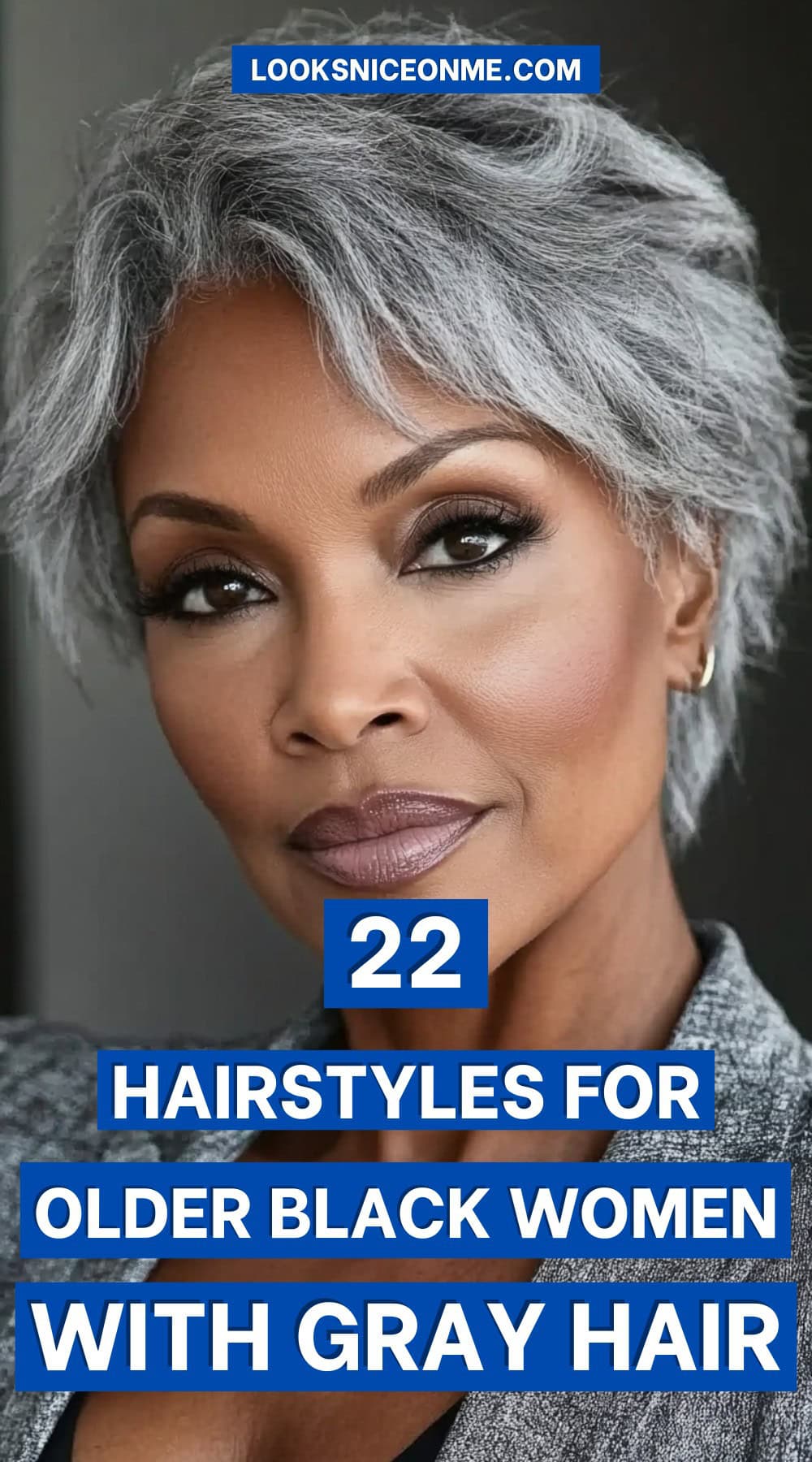 older black women gray hair pinterest poster
