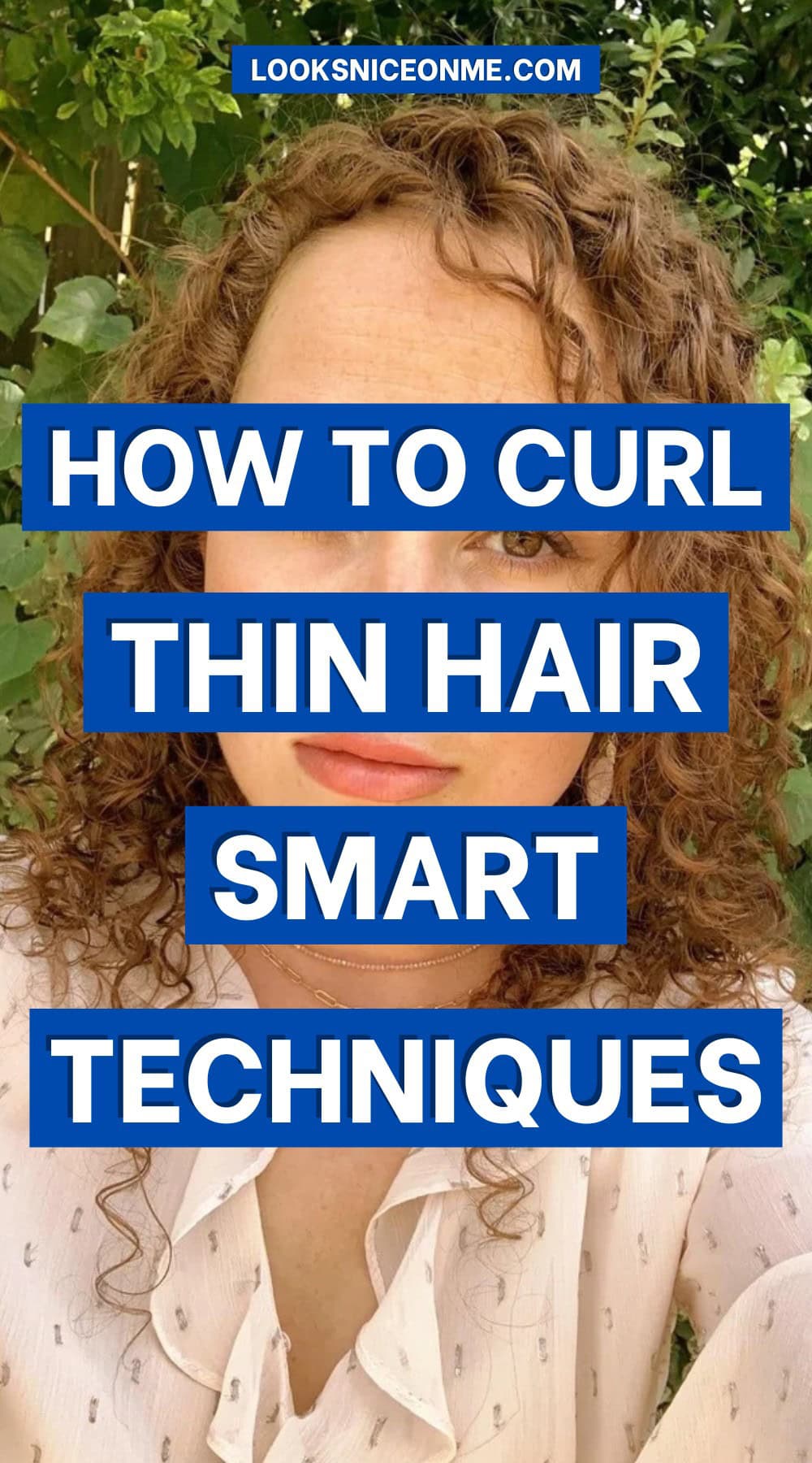 how to curl thin hair pinterest poster