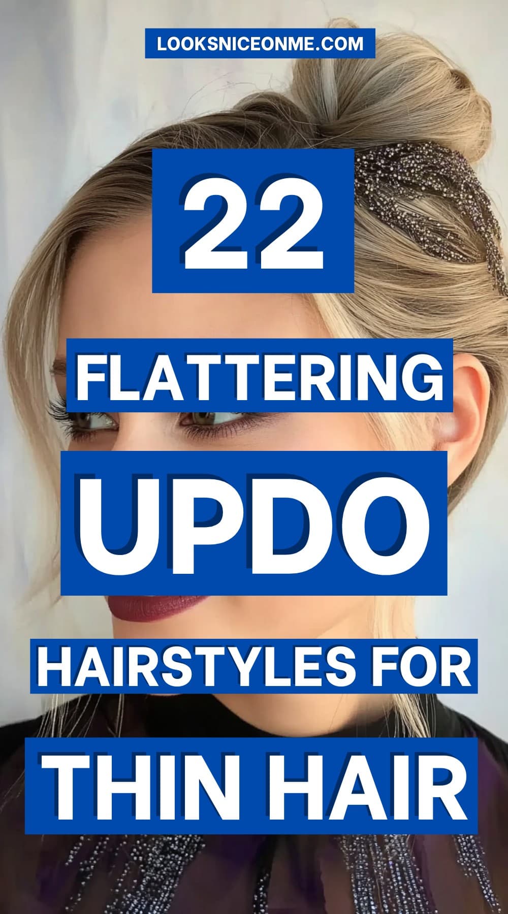 updo hairstyles for thin hair pinterest poster